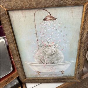 Rustic Sheep Bathtub Wall Art